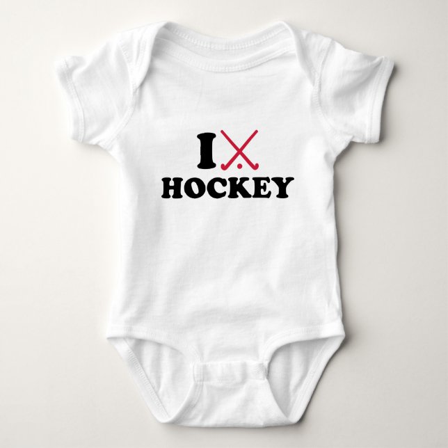 Body Para Bebé Amo hockey hierba (Anverso)
