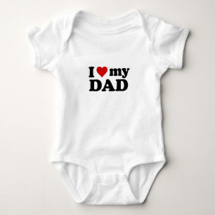 Body Para Bebé Amo la camiseta de mi papá bebé