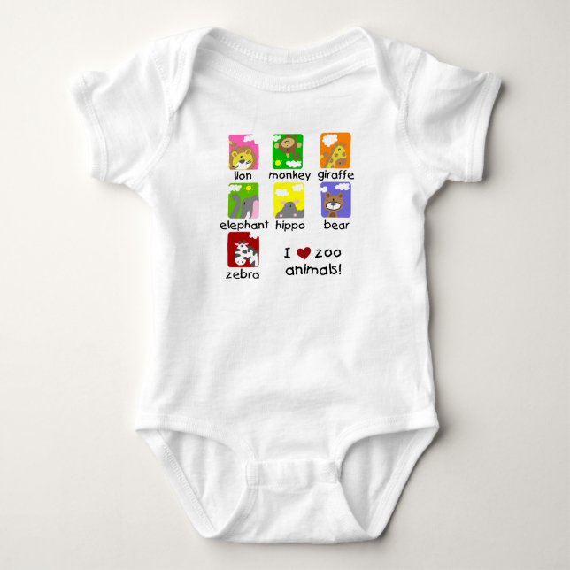 Body Para Bebé Amo la camiseta del raglán del bebé de los (Anverso)