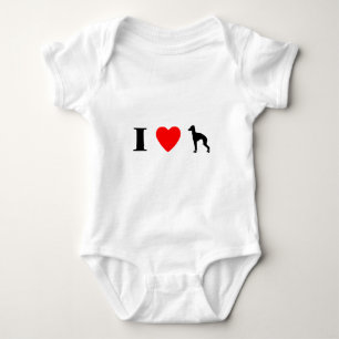 Body Para Bebé Amo la enredadera del bebé de los galgos italiano