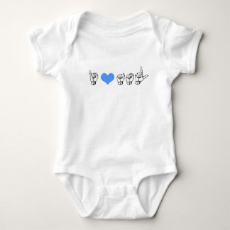 Body Para Bebé Amo la enredadera infantil del ASL (lenguaje de