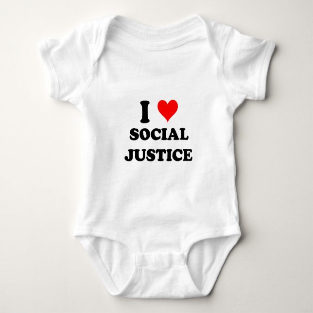 Body Para Bebé Amo la justicia social (Anverso)