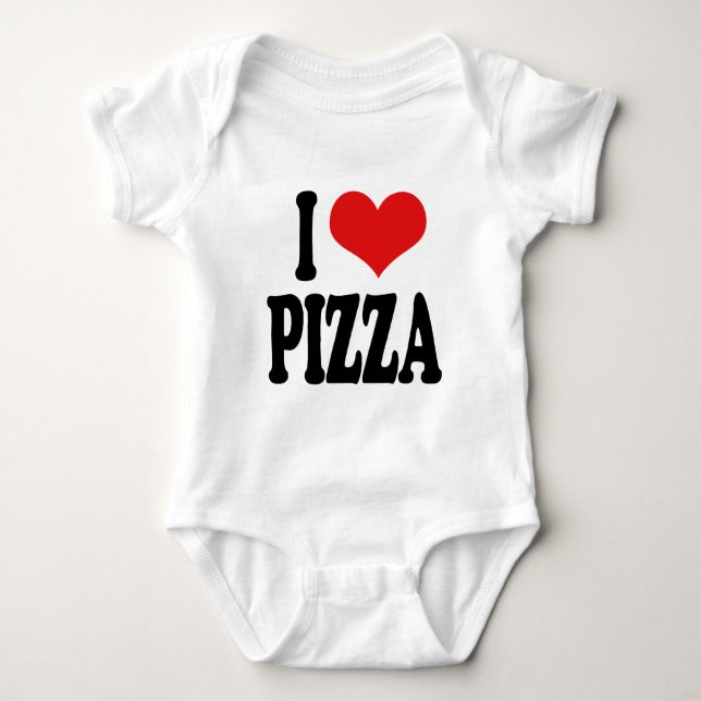Body Para Bebé Amo la pizza (Anverso)