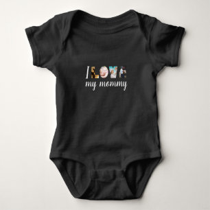 Body Para Bebé Amo las letras de fotos de mi personalizado mamá 