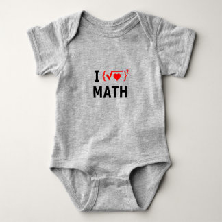 Body Para Bebé Amo las matemáticas blancas