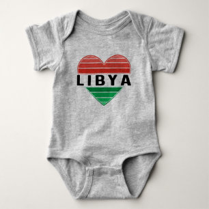 Body Para Bebé Amo Libia, el corazón de Libia