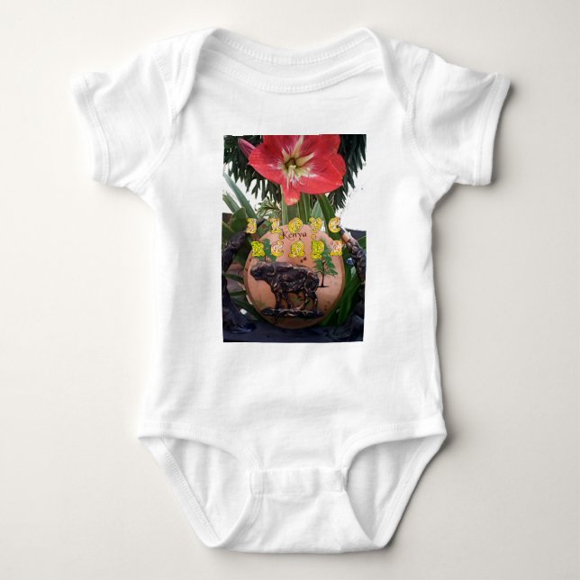 Body Para Bebé Amo los regalos de Kenia Hakuna Matata (Anverso)