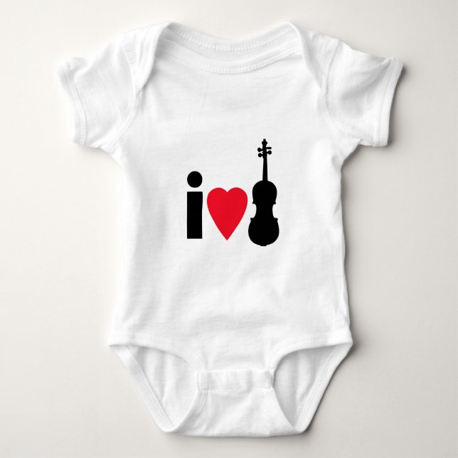 Body Para Bebé Amo los violines (Anverso)