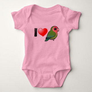 Body Para Bebé Amo Lovebirds Melocotón-hechos frente