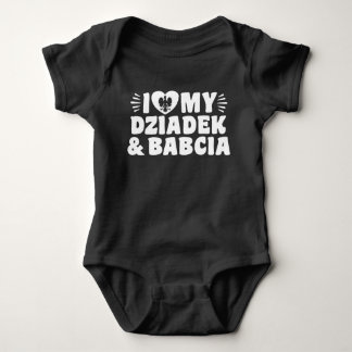 Body Para Bebé Amo mi Babcia y Dziadek