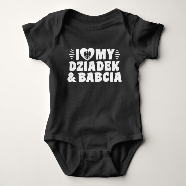 Body Para Bebé Amo mi Babcia y Dziadek (Anverso)