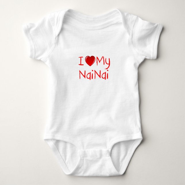 Body Para Bebé Amo mi camiseta del niño y del niño de NaiNai (Anverso)