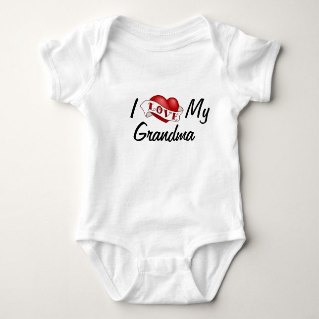 Body Para Bebé Amo mi enredadera del niño de la abuela (Anverso)