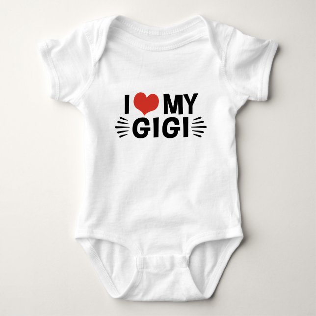 Body Para Bebé Amo Mi Gigi (Anverso)
