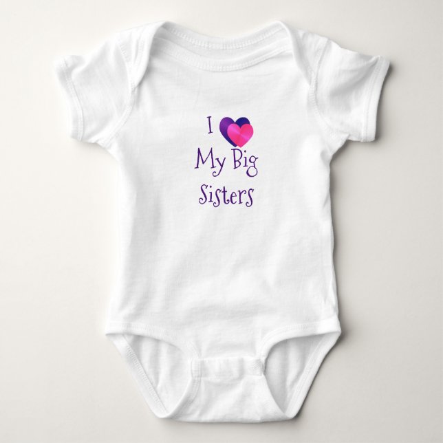 Body Para Bebé Amo Mi Gran Hermana Bodysuit (Anverso)