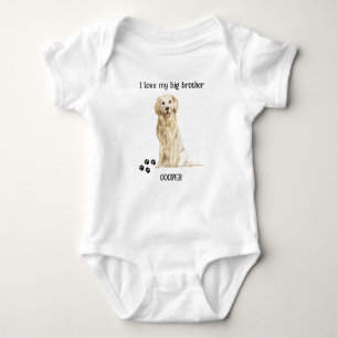 Body Para Bebé Amo Mi Gran Hermano Golden Retriever Dog Baby