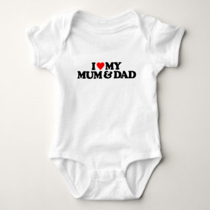 BODY PARA BEBÉ AMO MI MAMÁ Y PAPÁ