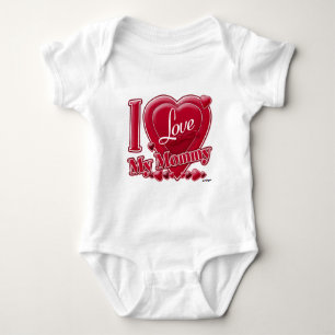 Body Para Bebé Amo mi mami roja - corazón
