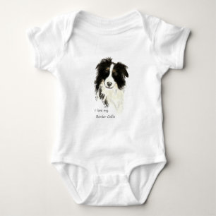 Body Para Bebé Amo mi Mascota de Perro Collie Fronterizo Animal