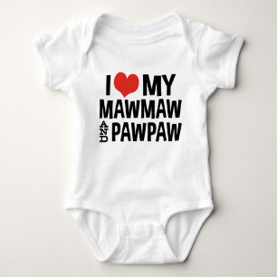 Body Para Bebé Amo mi MawMaw y PawPaw