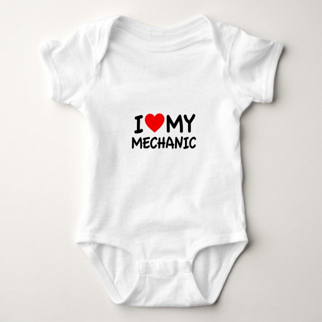 Body Para Bebé Amo mi Mecánico (Anverso)