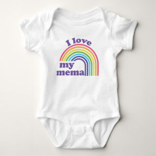 Body Para Bebé Amo mi Mema - Arcoiris lindo