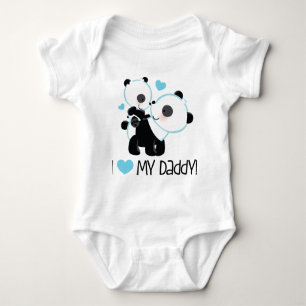 Body Para Bebé Amo mi panda del bebé del papá