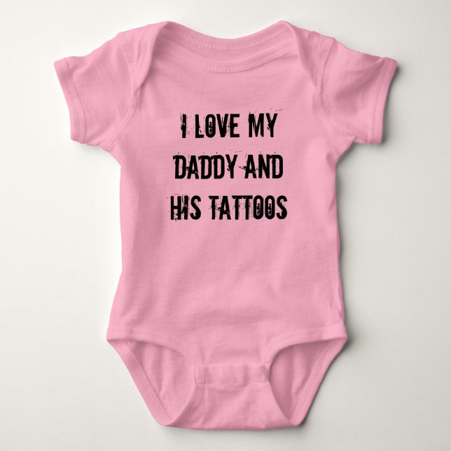 Body Para Bebé Amo mi papá y sus tatuajes (Anverso)