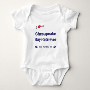 Body Para Bebé Amo mi perro perdiguero de bahía de Chesapeake (e