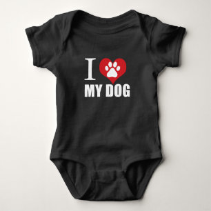 Body Para Bebé Amo mi perro T-Shirt