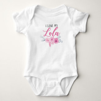 Body Para Bebé Amo mi ramo rosado de Lola