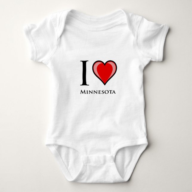Body Para Bebé Amo Minnesota (Anverso)