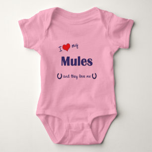 Body Para Bebé Amo mis mulas (las mulas múltiples)