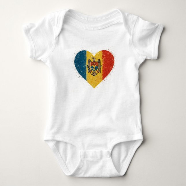 Body Para Bebé Amo Moldavia – Iubesc Moldova (Anverso)