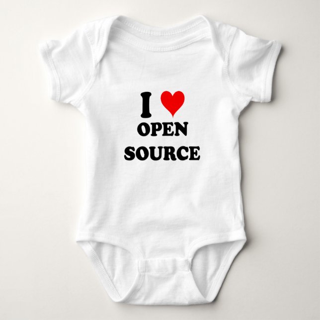 Body Para Bebé Amo Open Source (Anverso)