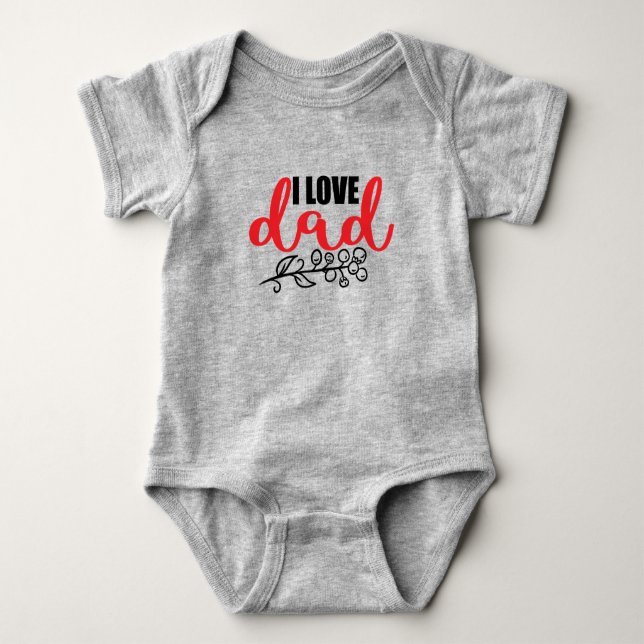 Body Para Bebé Amo Papá (Anverso)