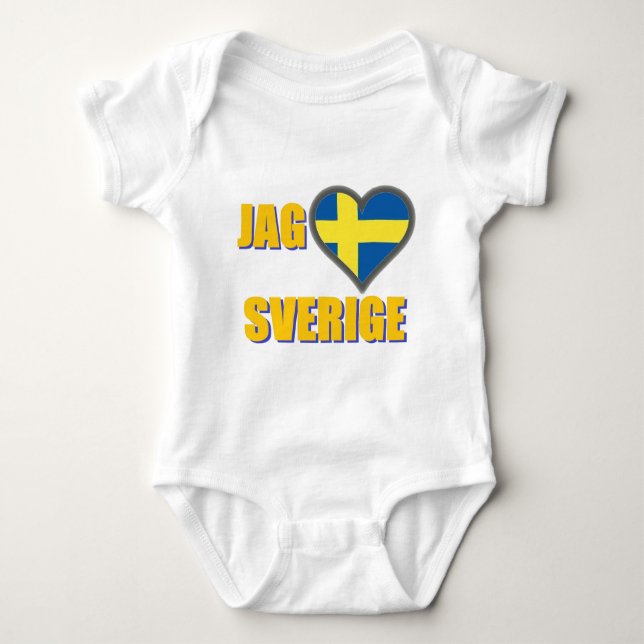Body Para Bebé Amo Suecia (punta Älskar Sverige) (Anverso)