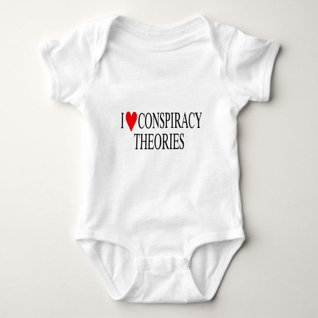 Body Para Bebé Amo teorías de conspiración (Anverso)