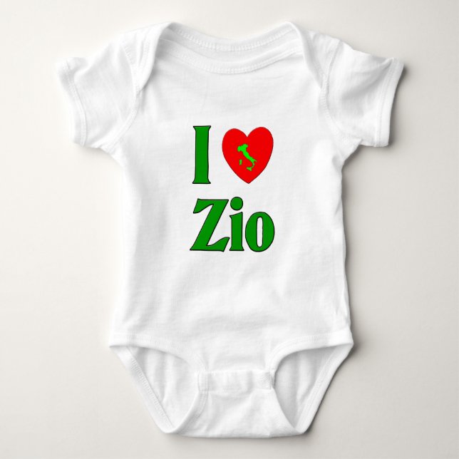 Body Para Bebé Amo Zio (Anverso)