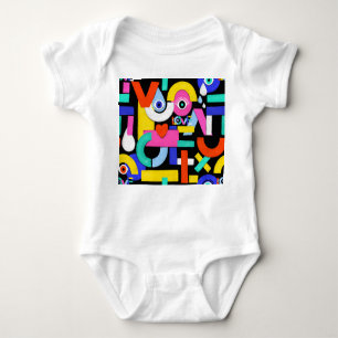 Body Para Bebé Amor abstracto, ojos: patrón colorido