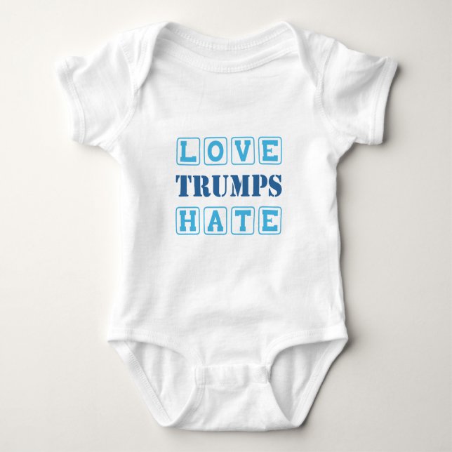 BODY PARA BEBÉ AMOR AL ODIO DE TRUMPS (Anverso)