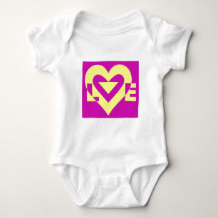 Body Para Bebé Amor Amarillo en Púrpura