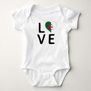 Body Para Bebé Amor - Bandera de Argelia
