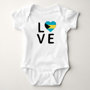 Body Para Bebé Amor - Bandera de Bahamas