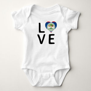 Body Para Bebé Amor - Bandera de Belice