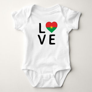 Body Para Bebé Amor - Bandera de Burkina Faso