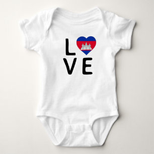 Body Para Bebé Amor - Bandera de Camboya