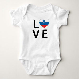 Body Para Bebé Amor - Bandera de Eslovenia