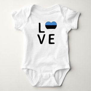 Body Para Bebé Amor - Bandera de Estonia