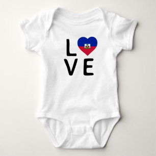 Body Para Bebé Amor - Bandera de Haití